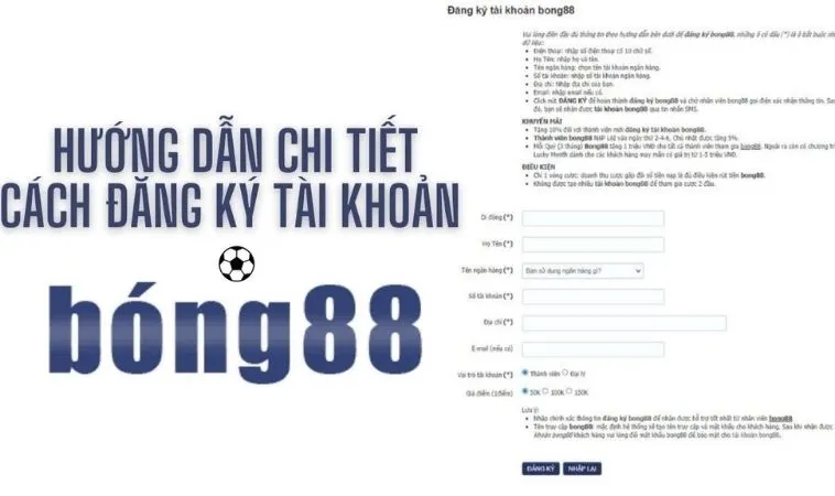 Đăng Ký 2Bong88: Bước Đi Đầu Tiên Hướng Tới Thành Công 2 Giao diện đăng ký tài khoản 2Bong88